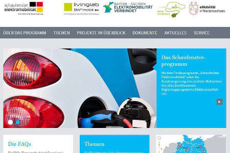 Website Schaufenster Elektromobilität
