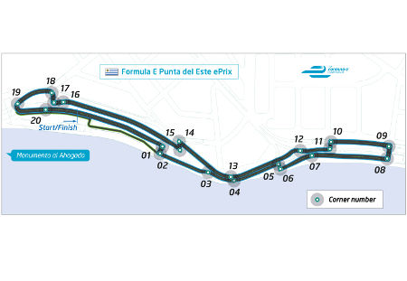 Formel E Strecke Punta del Este/Uruguay