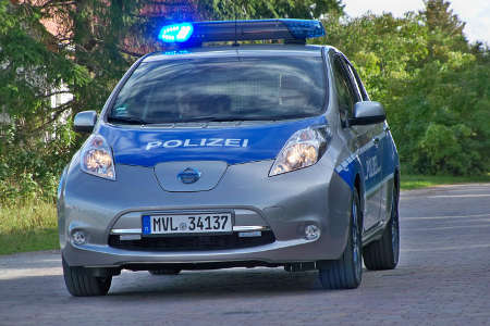 Nissan Leaf Polizei Hiddensee