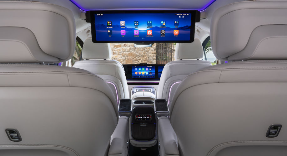 Mercedes VLE 2026 Panoramascreen im Fond